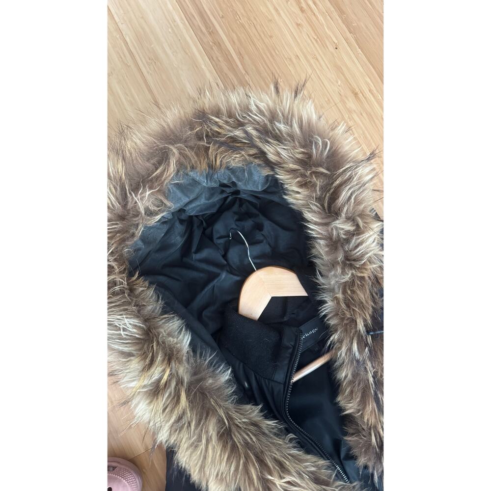 Mackage Kay Black Down Puffer Parka with Fur Trim | Women’s - Picture 4 of 11